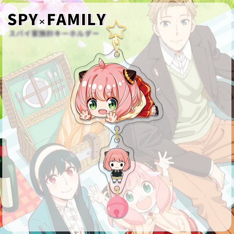 ( NẰM LỤC LẠC ) Móc khóa Spy x Family Gia đình điệp viên ver nằm mica trong acrylic anime chibi