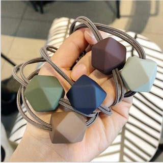 Dây Buộc Tóc Trang Trí Hình Khối Bát Diện Kiểu Dáng Dễ Thương