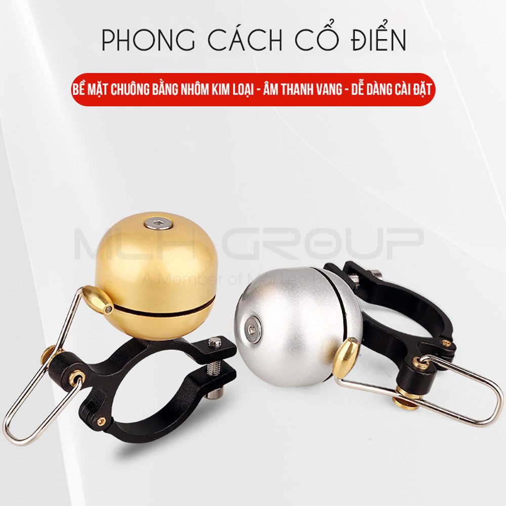 Chuông Xe Đạp Cổ Điển Cao Cấp Chất Liệu Đồng Retro Âm Thanh Vang Lớn Cho Xe Đạp, Xe Đạp Thể Thao MLH