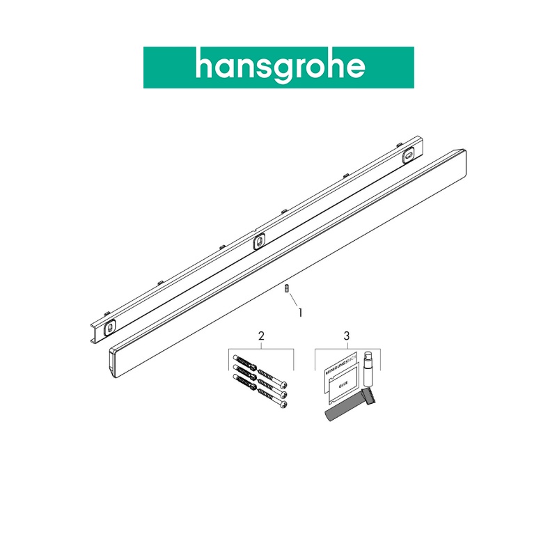 Thanh treo tường 70cm hansgrohe WallStoris 27904