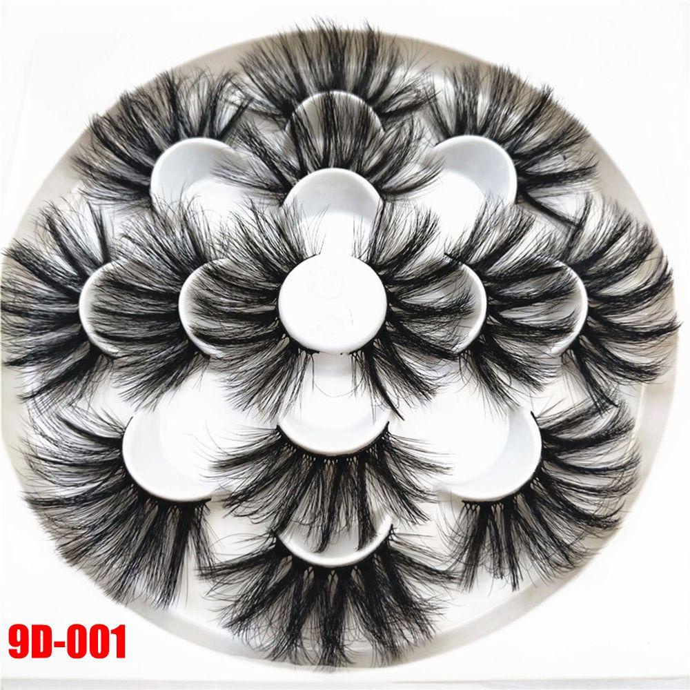 CACTU Set 7 Cặp Lông Mi Giả SKONHED Dày 25mm Trang Điểm Thời Trang