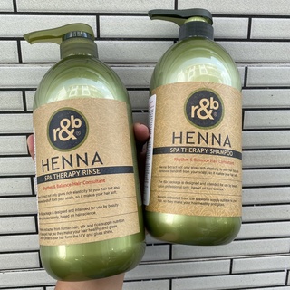Cặp dầu gội, dầu xả thảo dược r&b Henna Spa Therapy 1000ml, chính hãng Hàn Quốc 100%