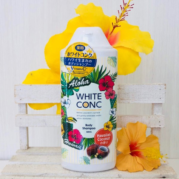 Sữa Tắm Trắng Nhật Bản White Conc Hawaiian Coconut Body Shampoo Vitamin C -  360ml