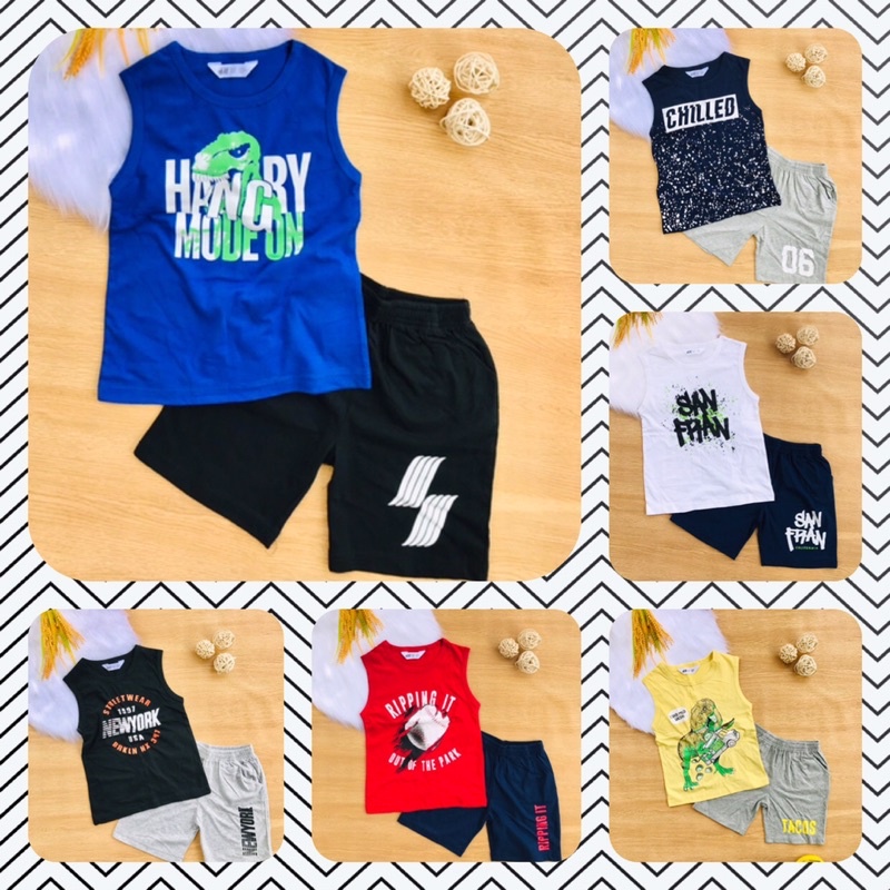 🚗 Bộ 3 lổ xuất H&M bé trai từ 20-50kg
