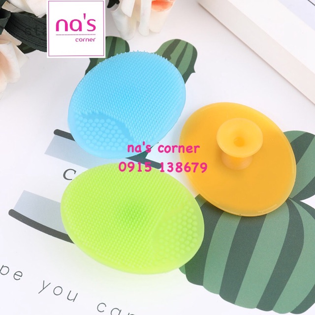 Miếng silicone mềm rửa mặt tạo bọt mịn êm, massage mặt, hạn chế mụn đầu đen | BigBuy360 - bigbuy360.vn