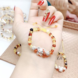 VÒNG HỔ PHÁCH MIX CON GIÁP BẠC CHO BÉ