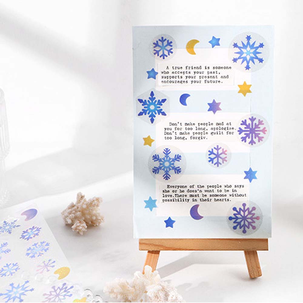 Set 81 Miếng Dán Trang Trí Sổ Tay Diy Hình Ngôi Sao Xinh Xắn