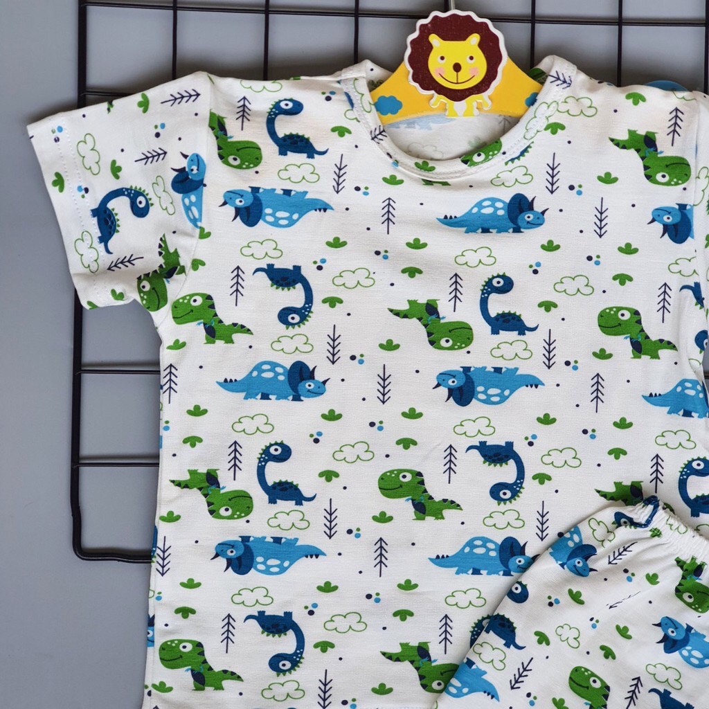 Bộ Thun Cotton Lụa Mặc Mát Cho Bé Trai 8-16KG