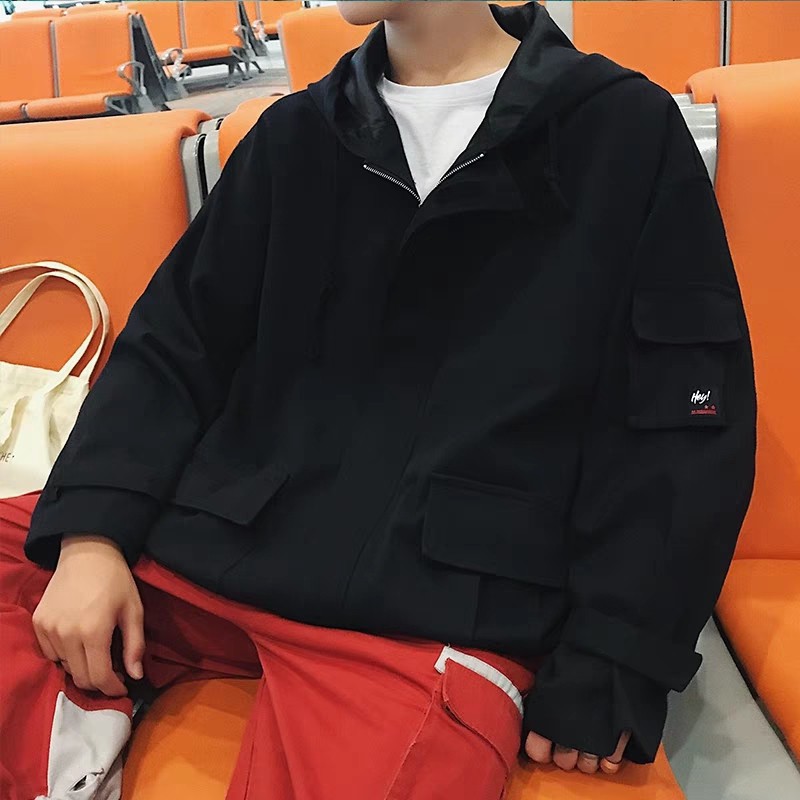 [FREESHIP] Áo Khoác Kaki Nam Nữ Unisex - Áo Khoác Jacket Bombers Vải Ngoại Che Zip Phối Túi Hộp- Kèm DEAL Sốc | BigBuy360 - bigbuy360.vn