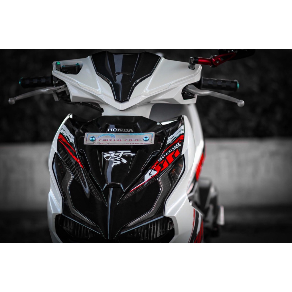[Ảnh thật] Tem Decal Rời mẫu ADN Special Edition đỏ đen dán Airblade AB trắng - không bay màu