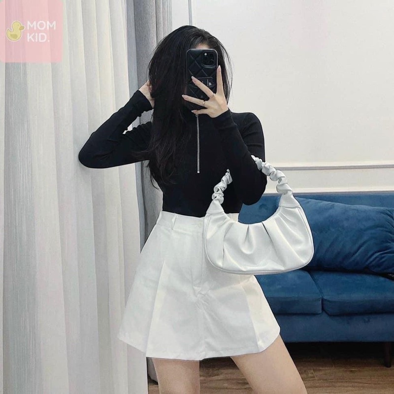 QUẦN GIẢ VÁY NỮ LƯNG CHUN CHẤT KAKI CÓ LÓT QUẦN BÊN TRONG SIÊU XINH