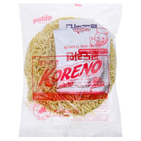 MÌ KORENO JUMBO HÀN QUỐC 1KG VỊ GÀ/ TÔM/ BÒ CAY/ KIM CHI/NẤM