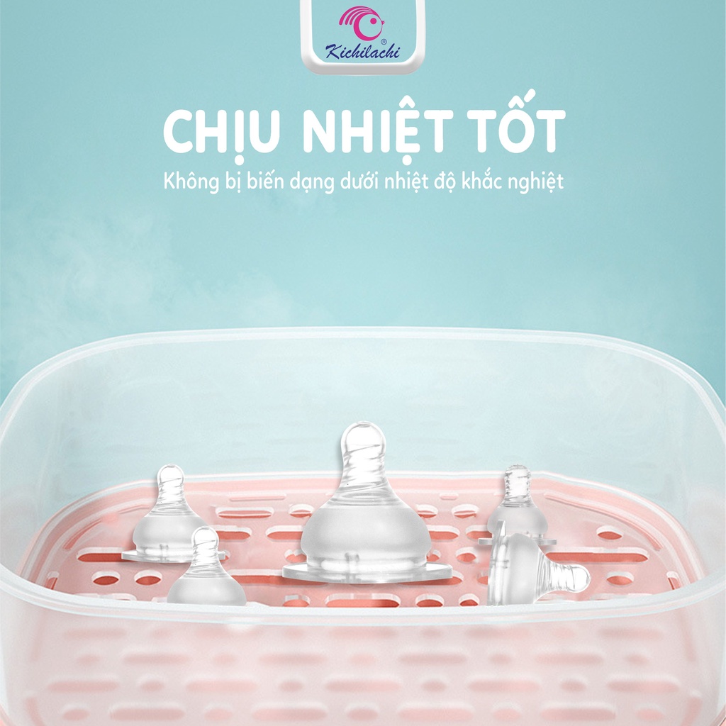 Núm Ti Silicone Kichilachi Siêu Mềm Thông Khí Mô Phỏng Bầu Ty Mẹ