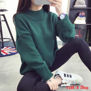 Áo len cao cổ form rộng