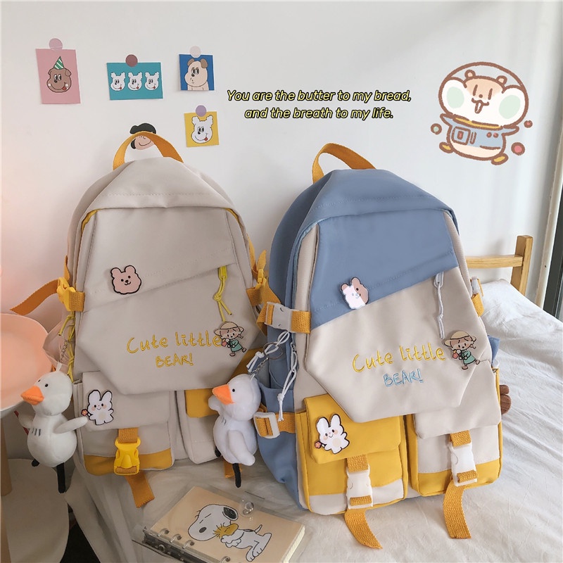 Balo ulzzang cao cấp hoạ tiết thêu Cute Little