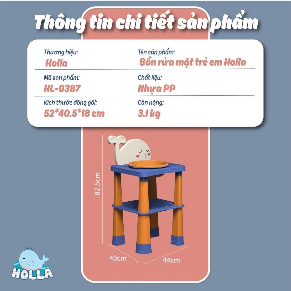 Bồn rửa mặt trẻ em HOLLA - Bồn rửa mặt đa năng cho bé bằng nhựa mini chính hãng Holla