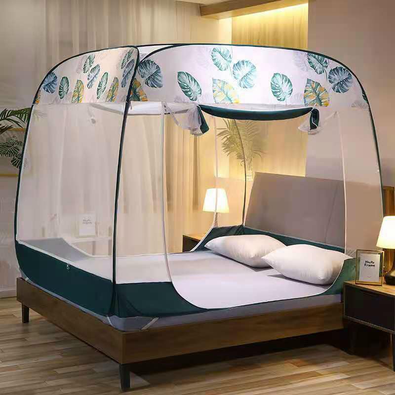 Mùng ( màn ) Chụp Màn Chụp Tự Bung người lớn cao cấp , Màn ngủ chống muỗi 1m8 x 2m , Cao 1m65 , 3 cửa