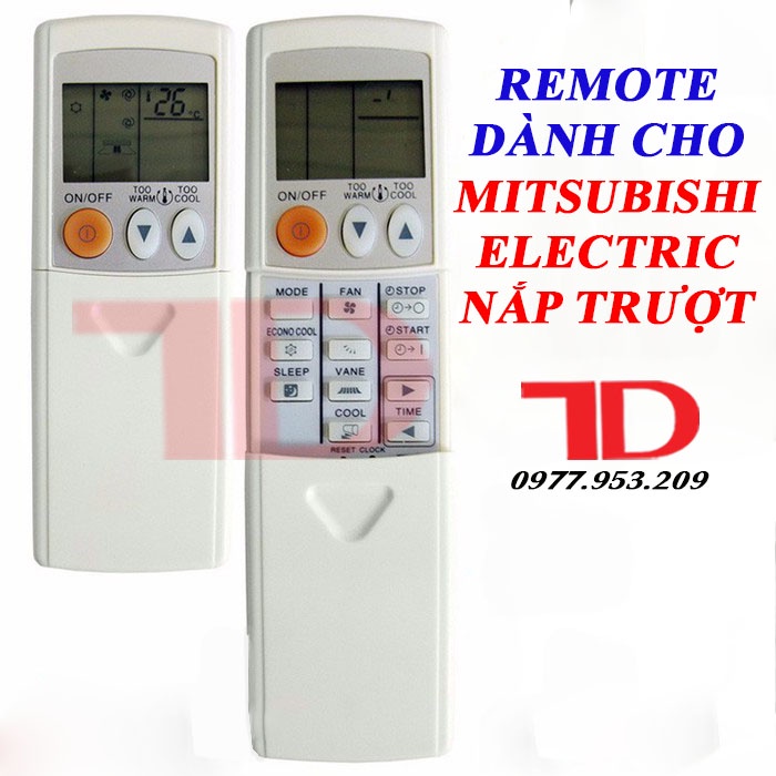 Remote dành cho máy lạnh Mitsubishi Electric dạng trượt