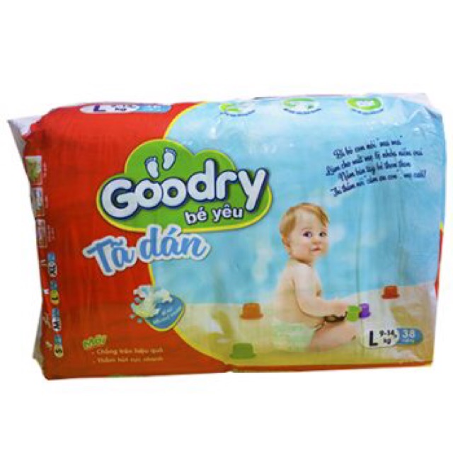 COMBO 3 GÓI TẢ DÁN GOODRY S46/M42/L38/XL34(TẶNG KHĂN ƯỚT 20 TỜ)