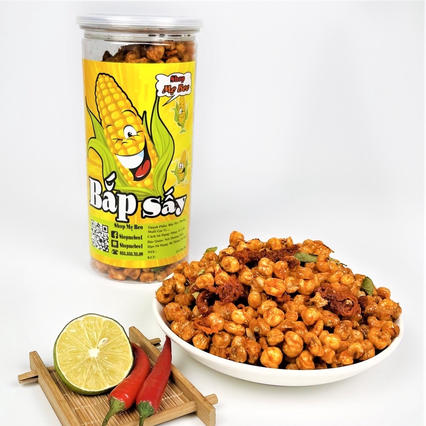 Bắp rim sấy khô bò lá chanh 350g ăn vặt ngon | BigBuy360 - bigbuy360.vn