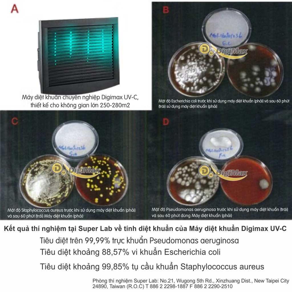 [CÓ QUÀ TẶNG] Máy diệt khuẩn chuyên nghiệp Digimax UV-C, thiết kế cho không gian lớn 250-280m2 (DP-3EA)