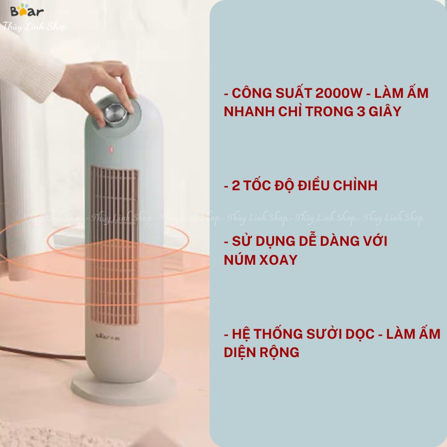 MÁY SƯỞI ẤM BEAR CAO CẤP KHÔNG GÂY KHÔ DA - TIẾT KIỆM ĐIỆN - CHÍNH HÃNG BẢO HÀNH 1 NĂM - CÓ HDSD TIẾNG VIỆT CỤ THỂ