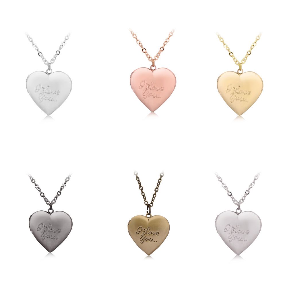 Vòng cổ Mặt Trái Tim Có Khung Ảnh Thời Trang Cho Nam Nữ