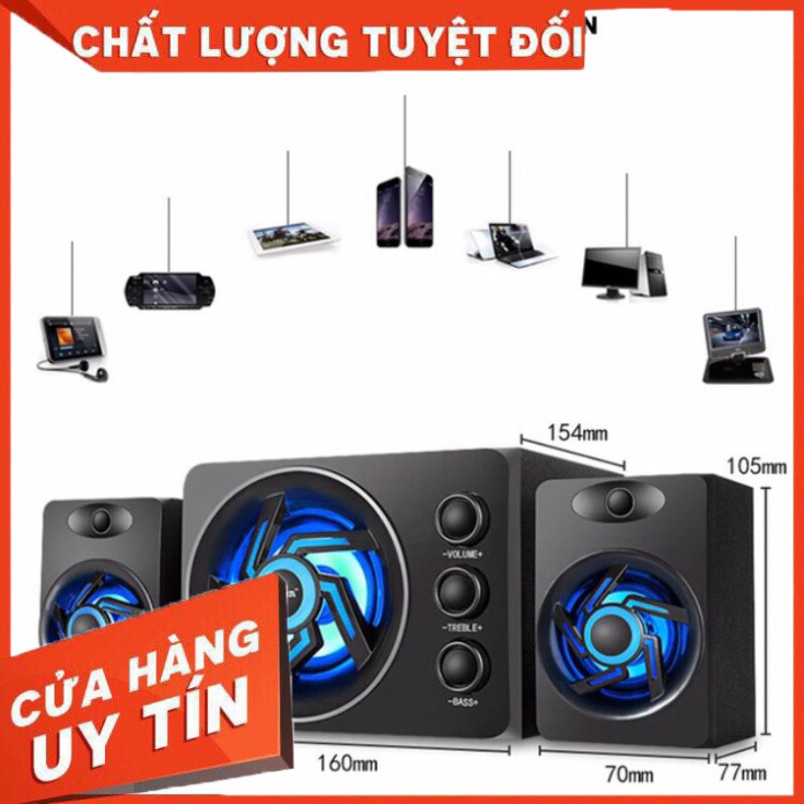 Loa Máy Tính - SaDa D-209 Bass và RGB Công nghệ Bluetooth