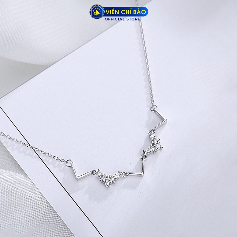 Dây chuyền bạc nữ hình zig zag chất liệu bạc 925 thời trang phụ kiện trang sức Viễn Chí Bảo D400226x