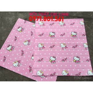 | HOT!! CHUẨN 4mm | Xốp dán tường Hello Kitty - giá rẻ nhất - NỘI THẤT CHÍ LINH