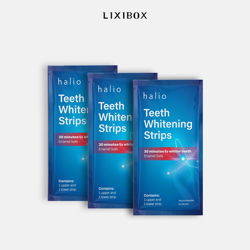 [HB Gift] Combo 3 Miếng Dán Trắng Răng Halio Teeth Whitening Strip
