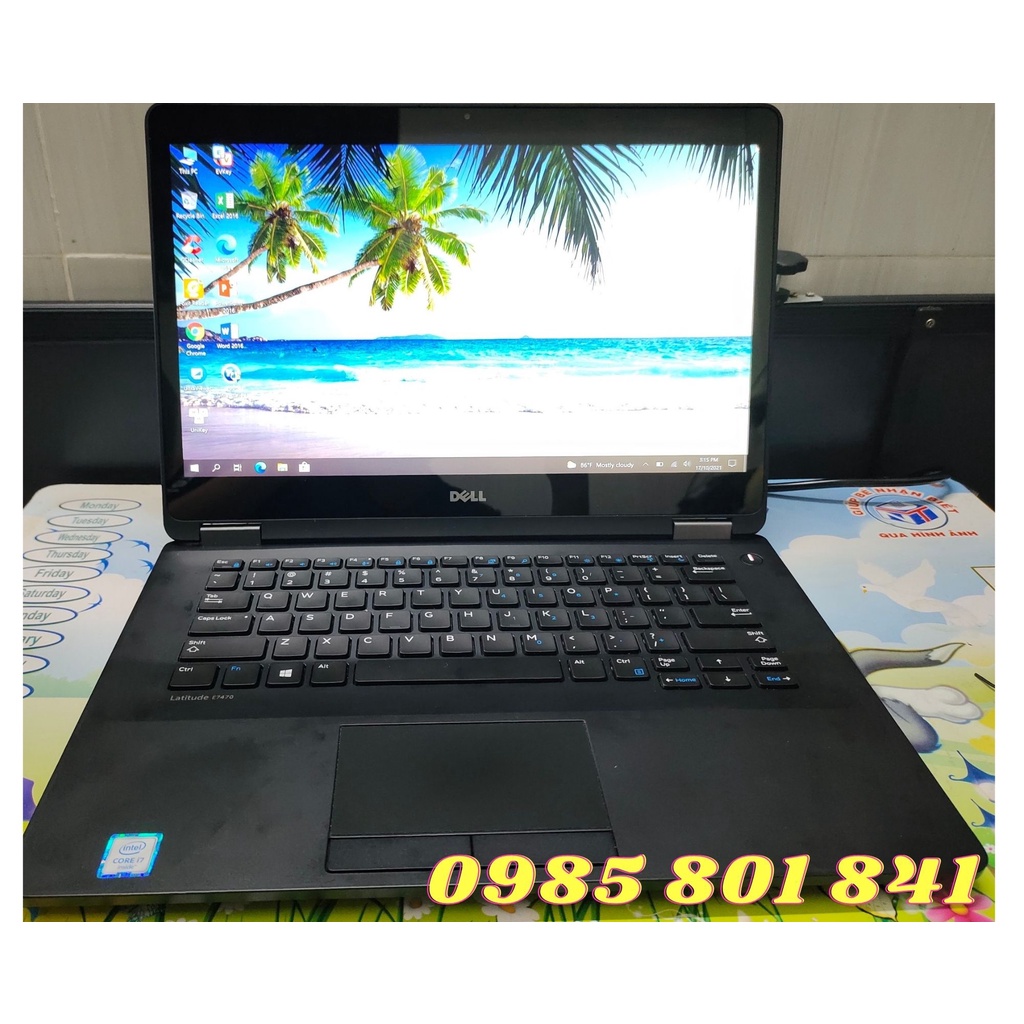 Laptop Dell E7470 i7 6600U màn hình 14inch cảm ứng 2k (SSD 256GB ,RAM 8GB) | BigBuy360 - bigbuy360.vn