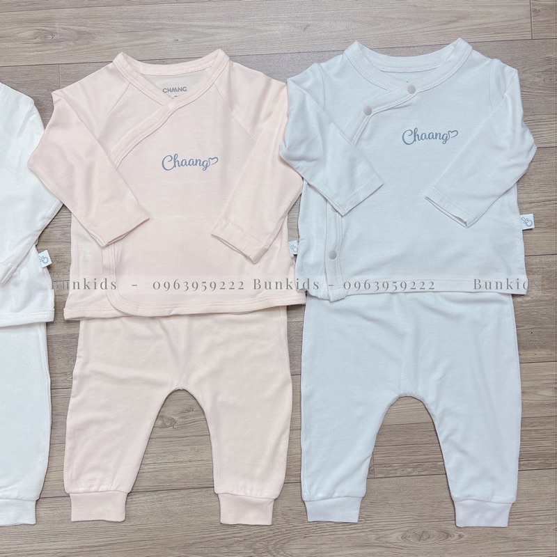 Bộ cài chéo CHAANG sơ sinh vải cotton dreamy BST mới mỏng mát