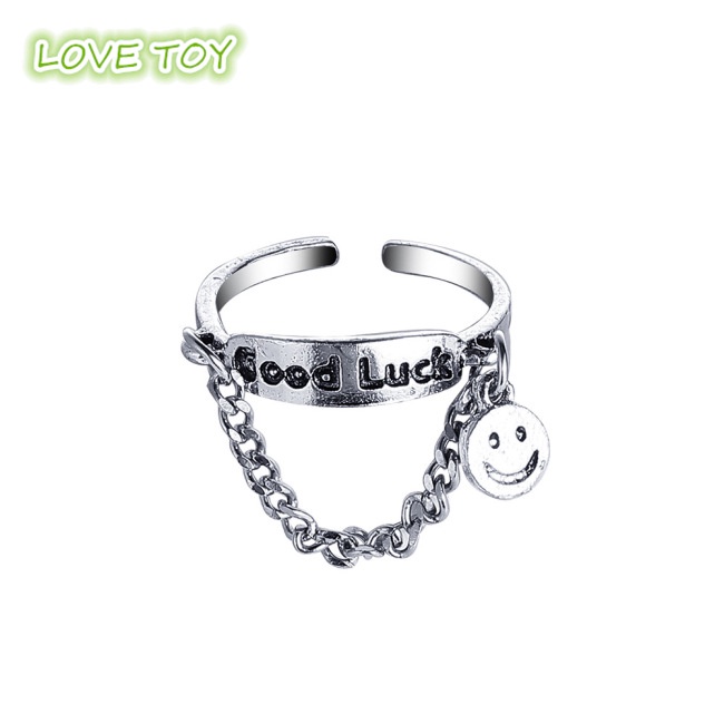 Nhẫn Hở KhắC Chữ Good Luck ThờI Trang Cho Nam Nữ