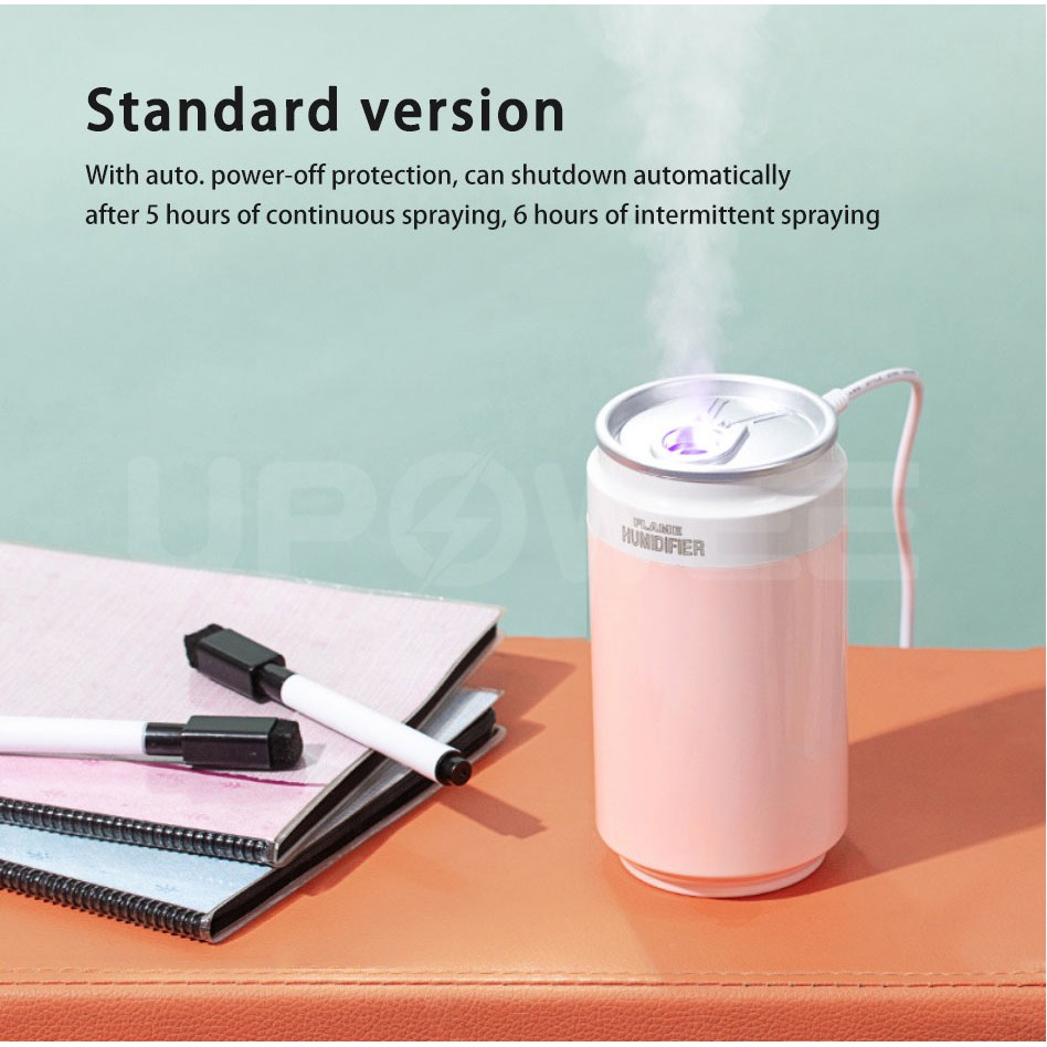 【Latest】Air Humidifier Home Aroma Ultrasonic Can Rechargeable Air Purifier Diffuser Car Humidifier 260ml LED lights