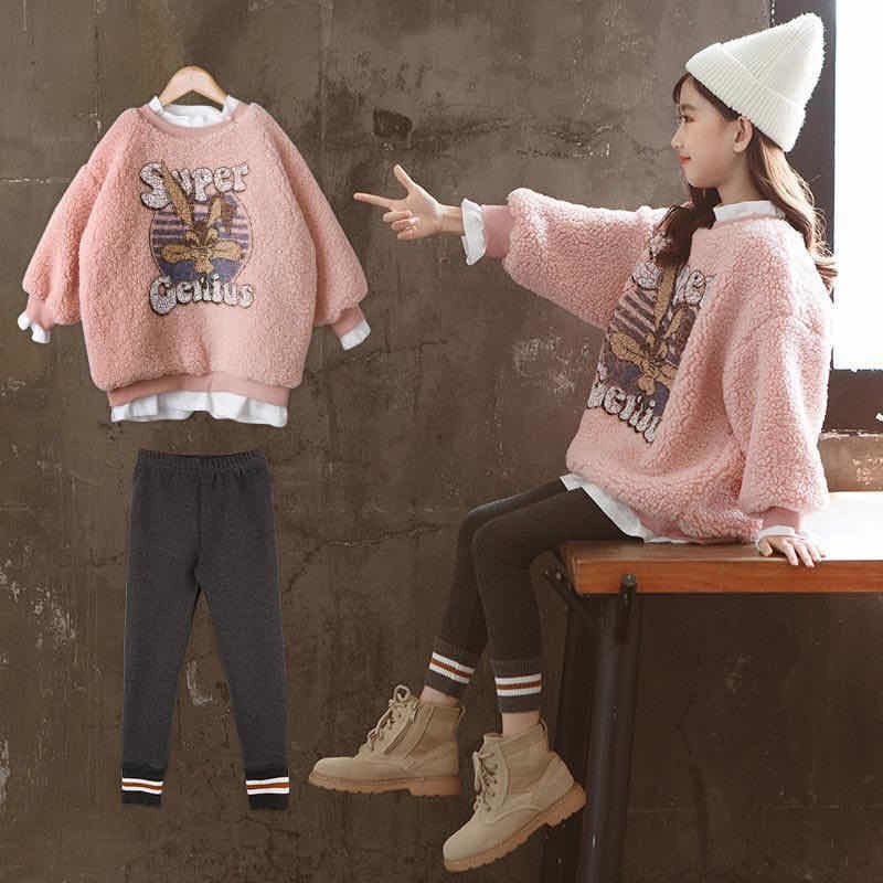 Áo Sweater Lông Cừu Dày Dặn Giữ Ấm Mùa Đông Phong Cách Hàn Quốc Mới 2020 Cho Bé Gái