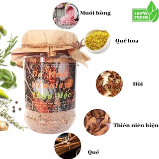 Muối Himalaya Ngâm Chân Thảo Dược Đông Y Hạt Mịn 500 gram -Ngủ Ngon Giảm Nhức Mỏi - Hôi Chân - Thư Giãn