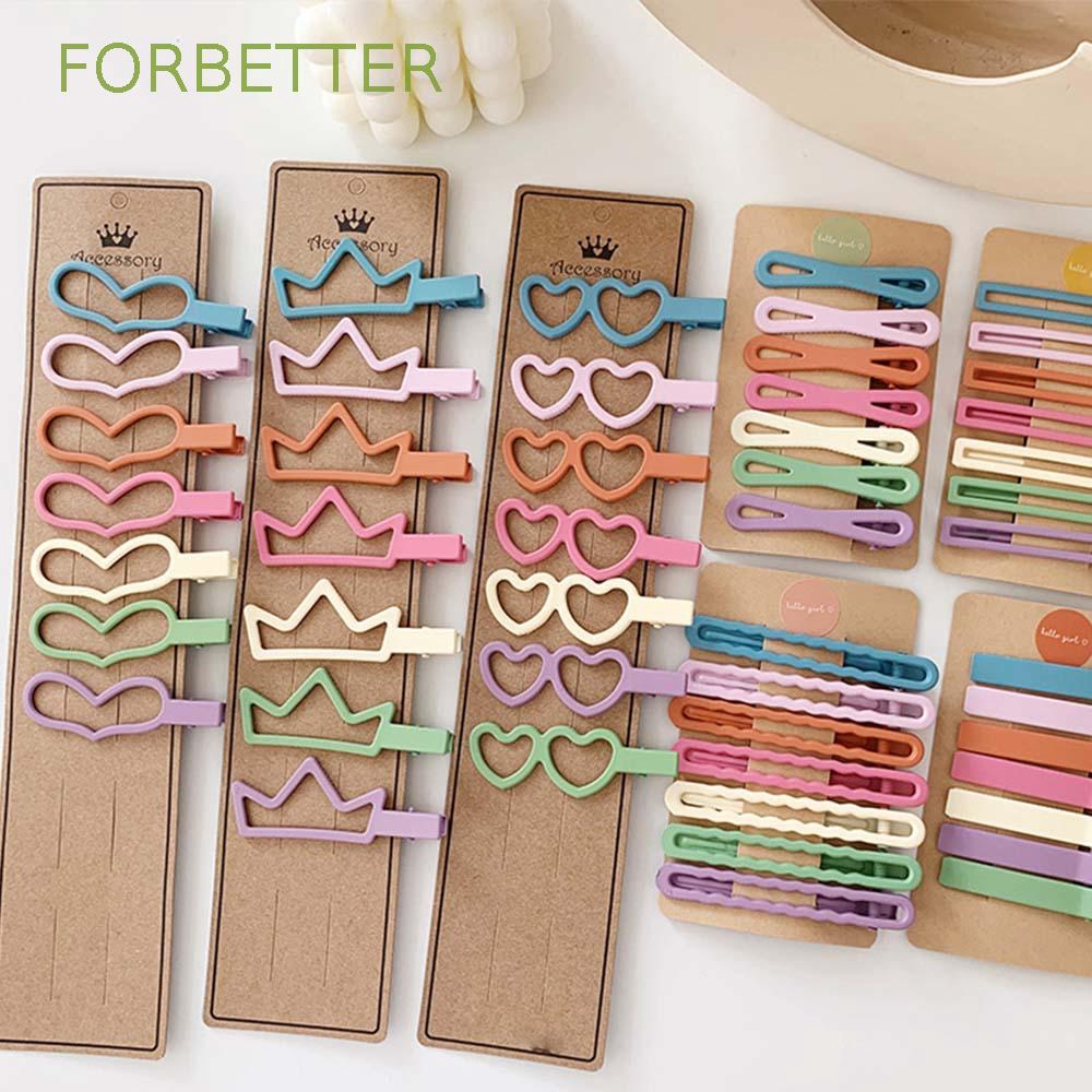 Bộ Kẹp Tóc Màu Trơn Thiết Kế Đơn Giản Cho Nữ