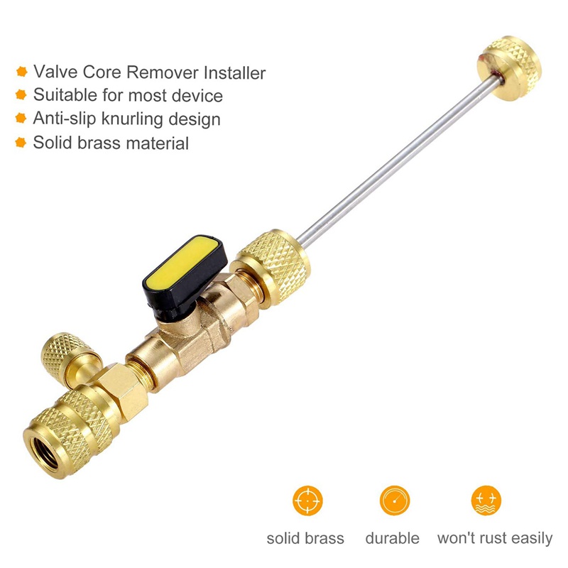 Dụng Cụ Tháo Lõi Van R410A R22 Với Hai Kích Thước SAE 1 / 4 Và 5 / 16 Cổng R404A R407C R134A R12 R32 HVAC