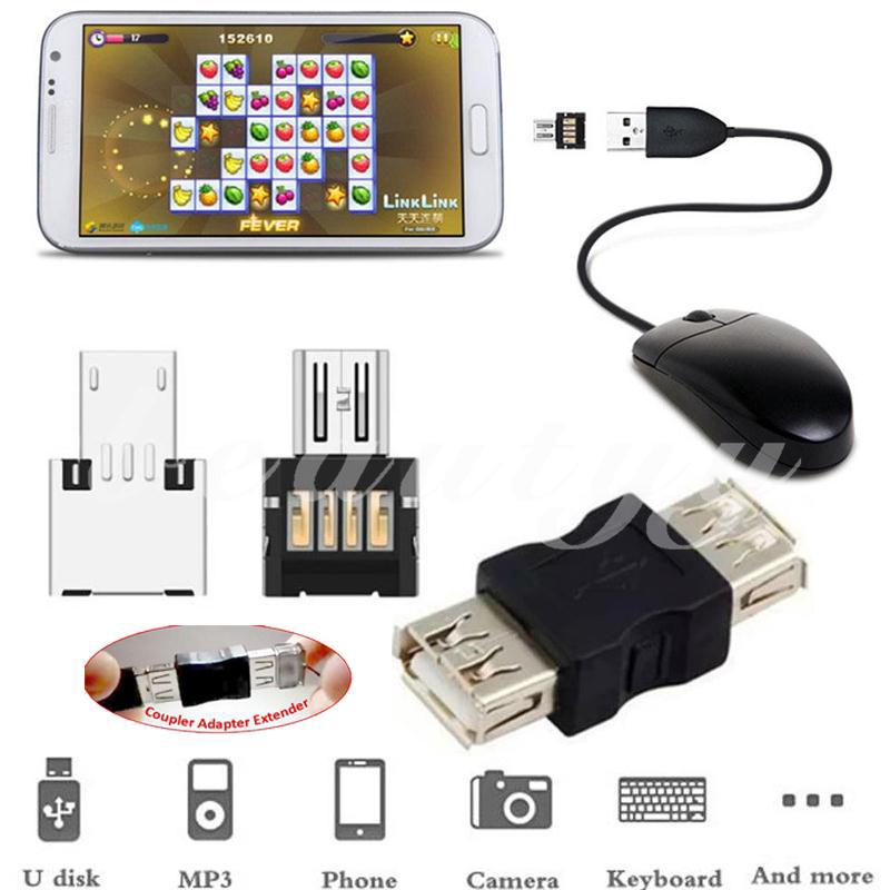Bộ chuyển đổi USB Type B sang Type A cho điện thoại Android màu đen