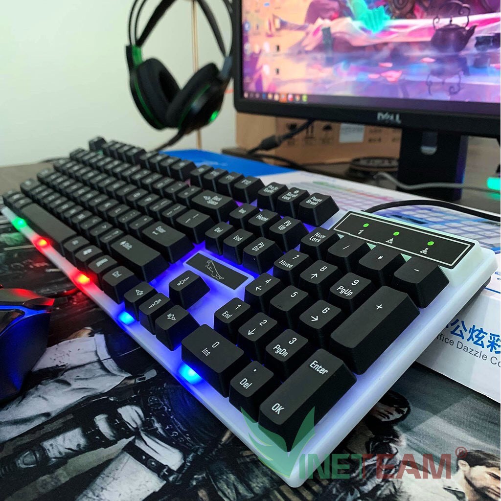 Bộ bàn phím chuột G21 Chuyên Game led 7 màu  - Bàn phím giả cơ chuyên game dành cho các game thủ