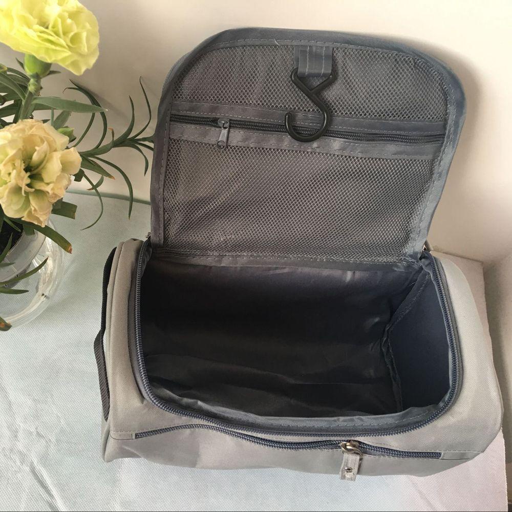 Túi Đựng Mỹ Phẩm BACK2LIFE Bằng Nylon Chống Thấm Nước Có Khóa Kéo Đơn Giản Thời Trang Cổ Điển