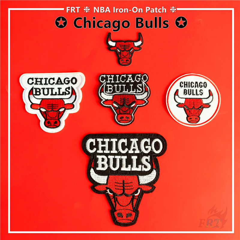 Miếng vá ủi thêu hình logo bóng rổ Chicago Bulls