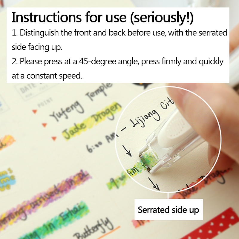 Bút Xóa Dạng Nhấn 6mm * 4m Dễ Thương Cho Học Sinh