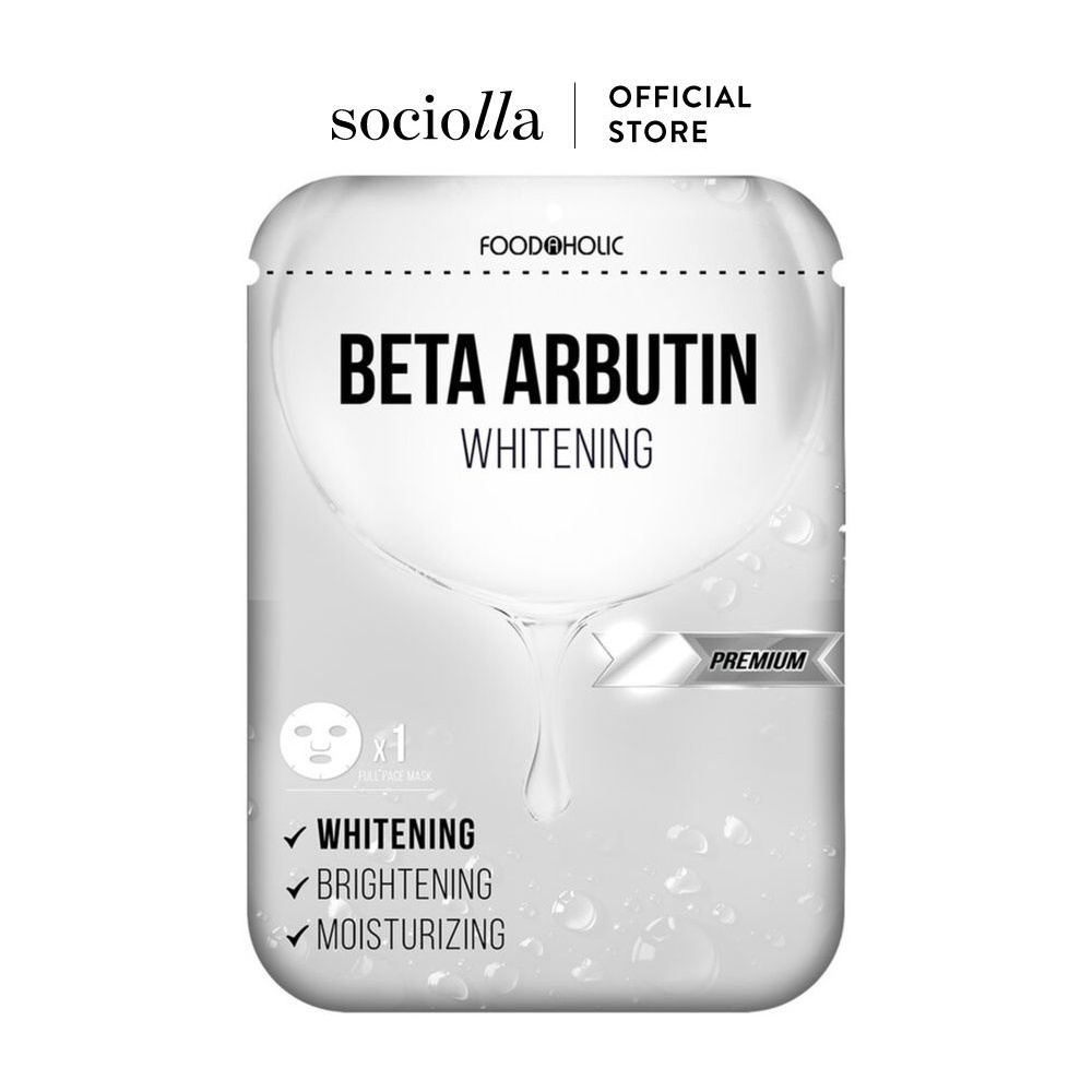 Mặt Nạ Dưỡng Sáng &amp; Đều Màu Da Arbutin Foodaholic Beta Arbutin Whitening Mask 23 ml