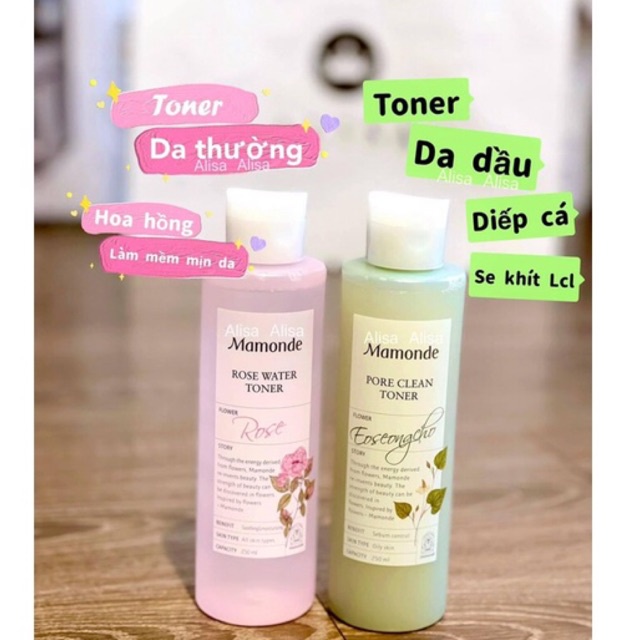 Nước hoa hồng cung cấp độ ẩm Mamonde Rose Water Toner 250ml