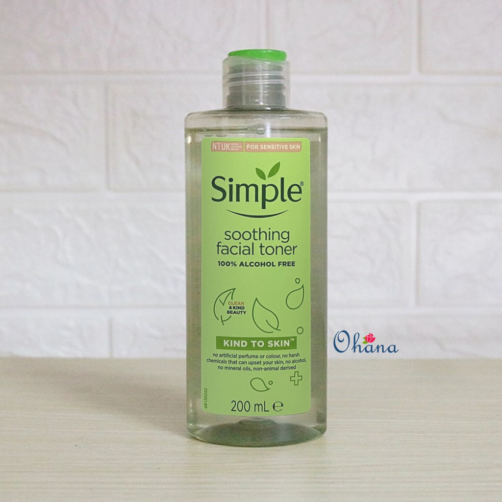 [Tặng bông] Combo Gel Rửa Mặt Simple 150ml Và Nước Hoa Hồng Simple 200ml