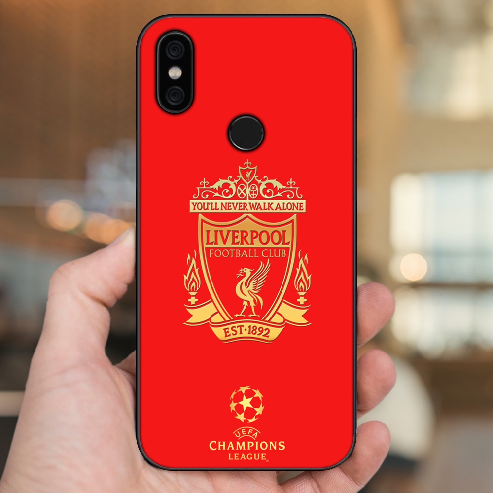 Ốp lưng Xiaomi Mi A2, Redmi 6X viền đen in hình Liverpool FC