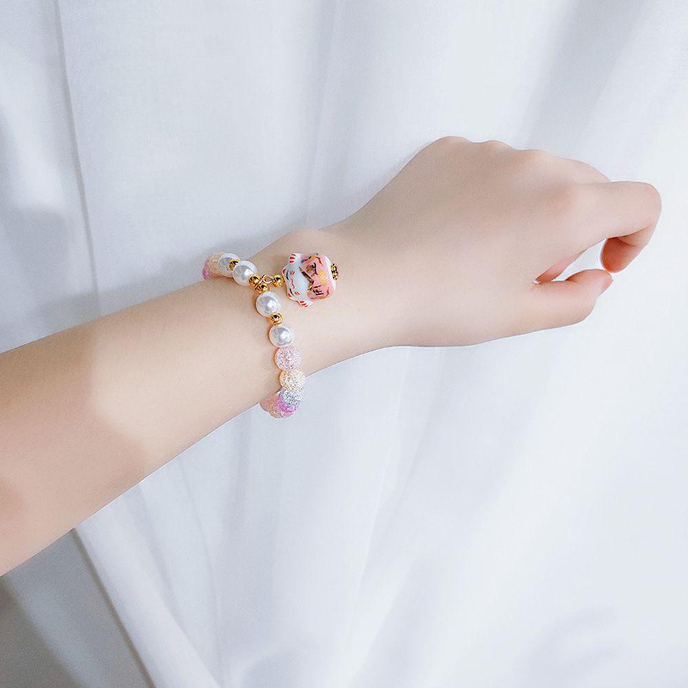 Vòng Tay Chuỗi Hạt Co Giãn Phong Cách Nhật Bản Thanh Lịch Cho Nữ|Vòng Tay Trang Sức Thời Trang