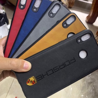 Ốp lưng huawei y9 (2019) giả da in logo